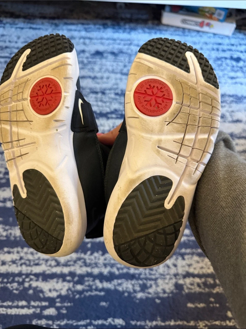 Nike Kids Black and White Puffer Winter Boots